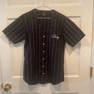 FOREVER 21 BLACK BUTTON UP SHORT SLEEVE DARLING SHIRT SIZE SMALL